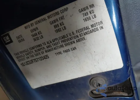 2005 Chevrolet Cavalier z USA, uszkodzony, nr VIN 1G1JC52F757123425